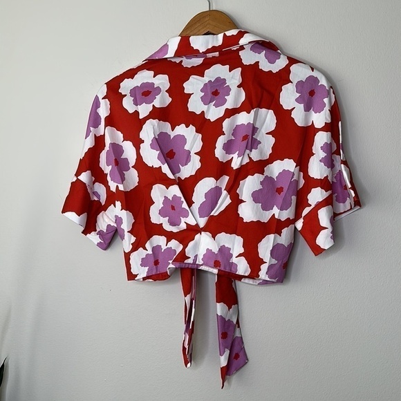 PATBO Windflower tie-front crop top NWT - Picture 9 of 10